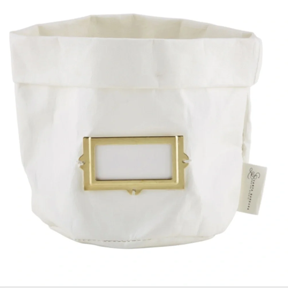 STEPHAN BABY: Set of 2 White Washable Paper Sturdy Organizers / Holders
